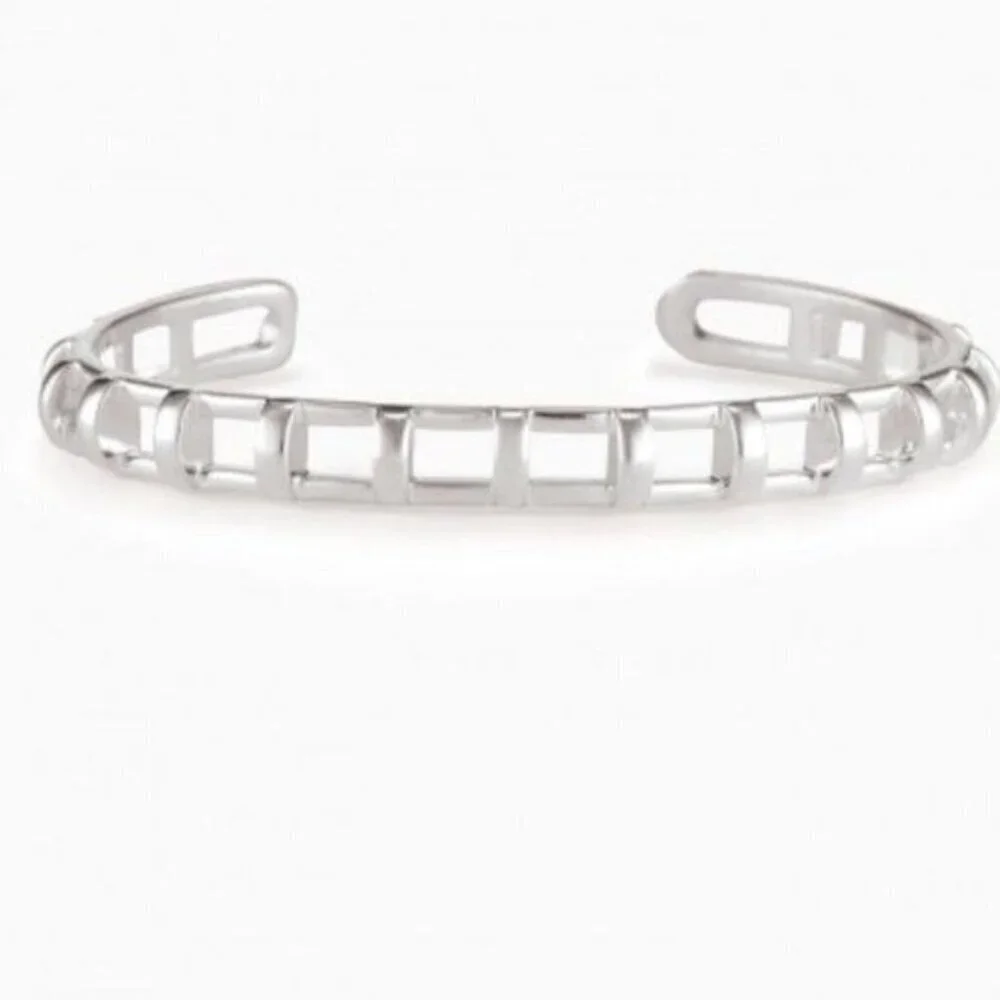 💜 Stella & Dot Cage Cuff Silver Brand New!